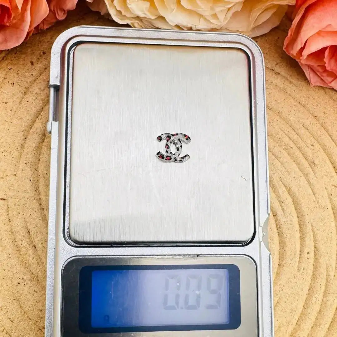 PP10718-About 8mm C Leopard Printed Nail Charms -Zoe DIY Wholesale