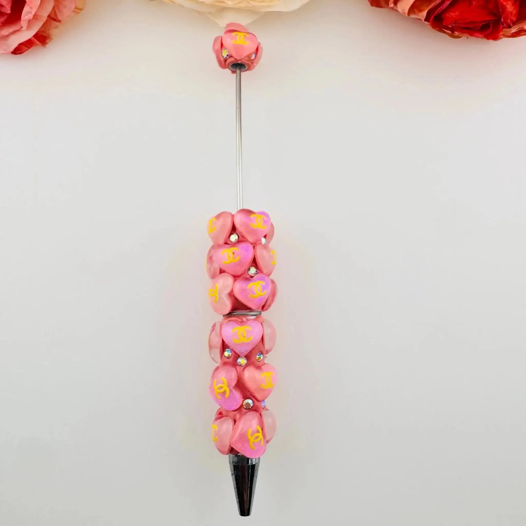 PP18132-Heart Clay Beadable Pens As Pictures Show -Zoe DIY Wholesale