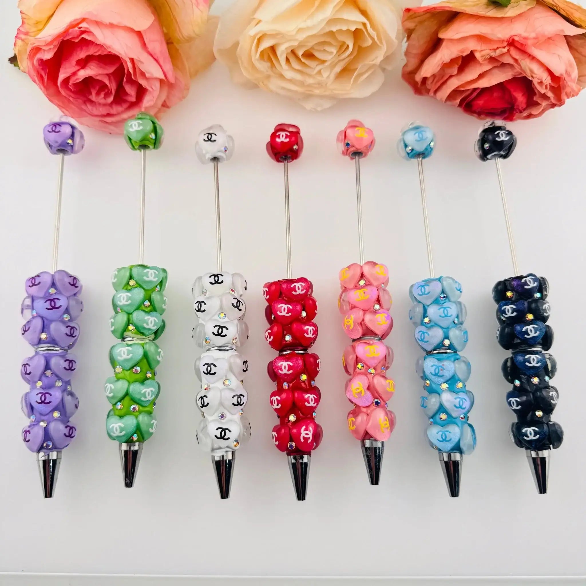 PP18132-Heart Clay Beadable Pens As Pictures Show -Zoe DIY Wholesale