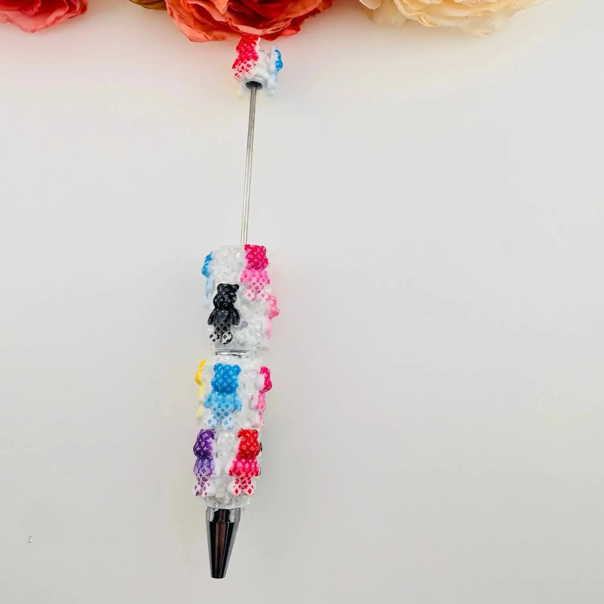 PP18764-Bear Clay Beadable Pens As Picture Shows -Zoe DIY Wholesale