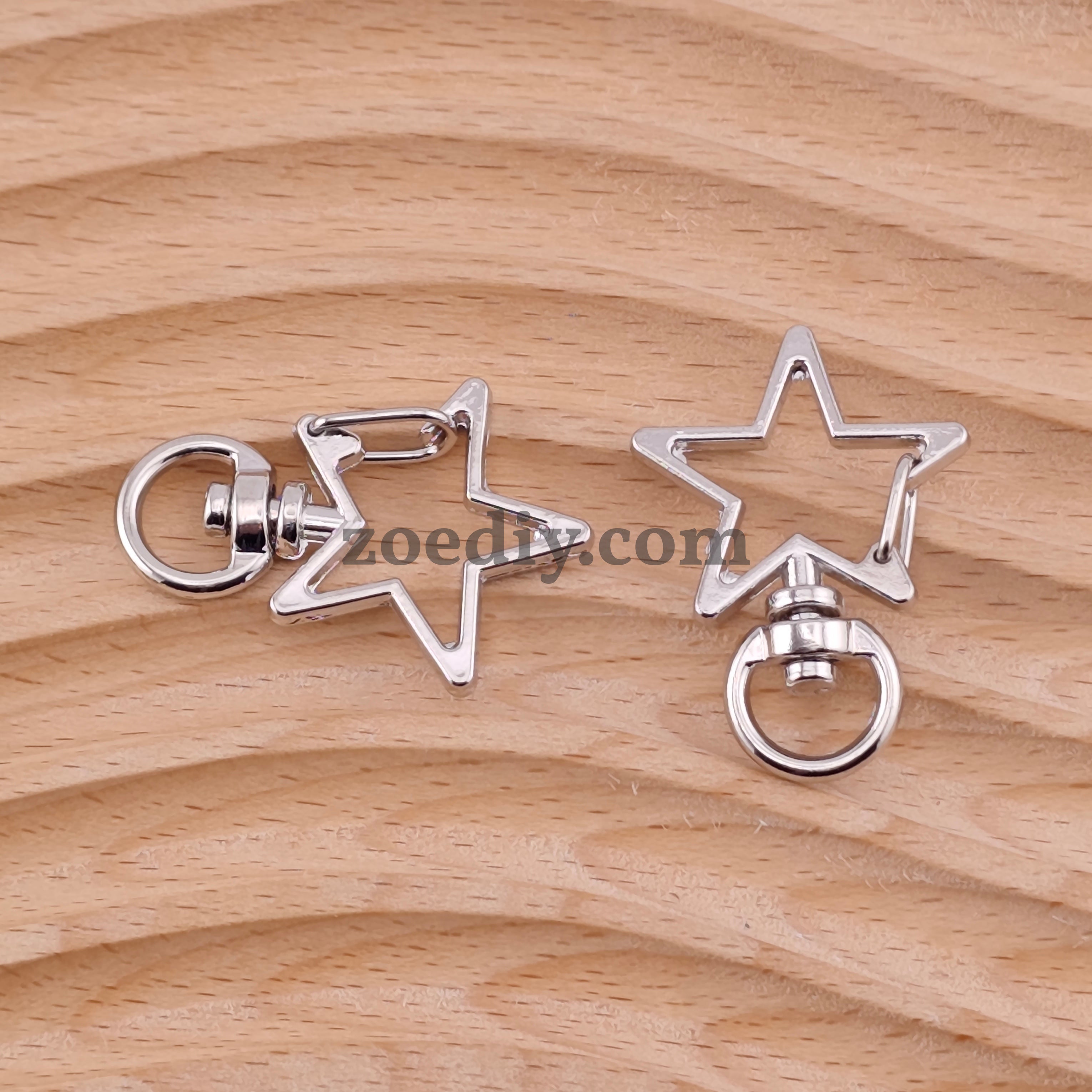 FS1572- 34*24mm Star Keychain Ring For Making KeyChain