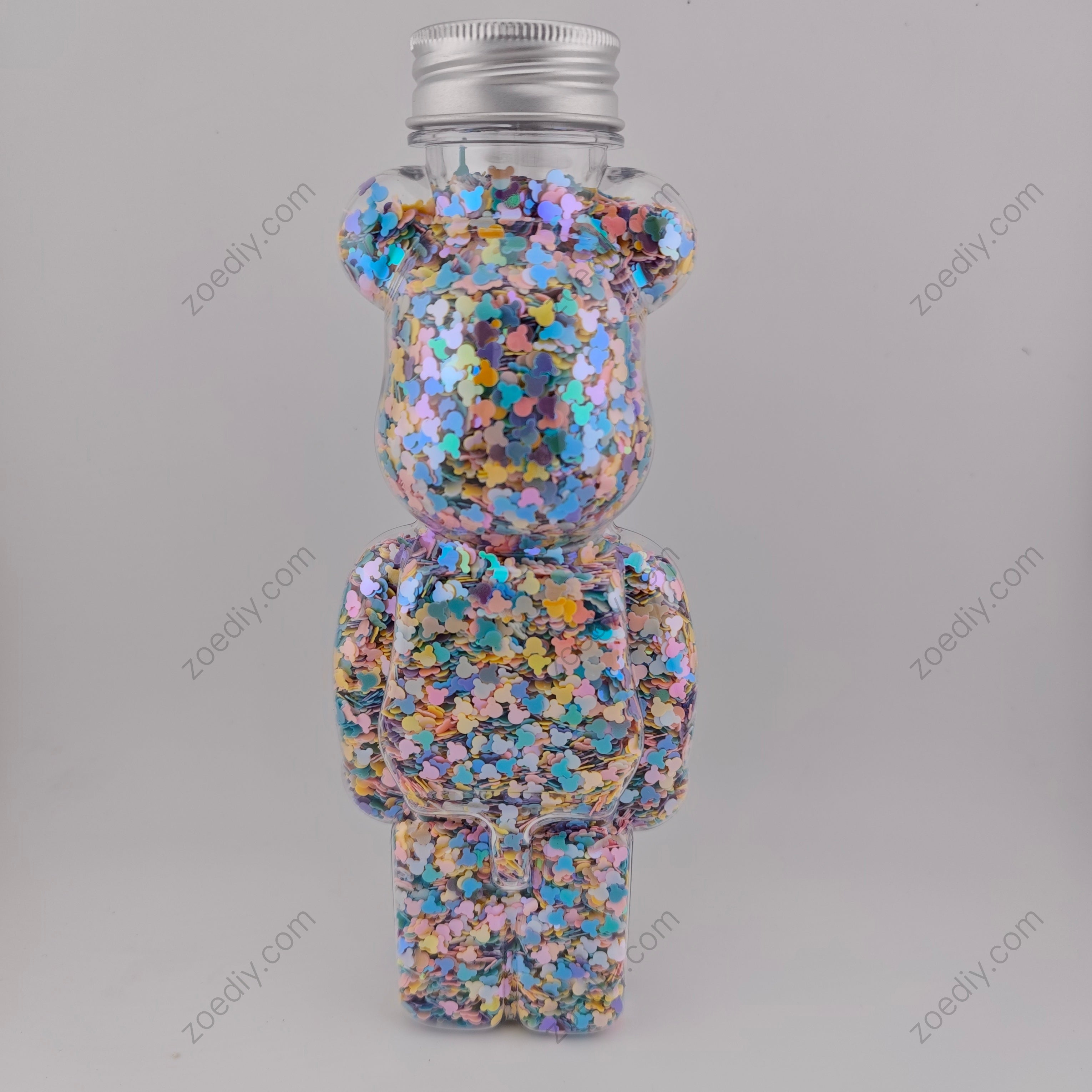 (K996) one Bear Bottle Mixed Color Resin Mini Mickey Flash