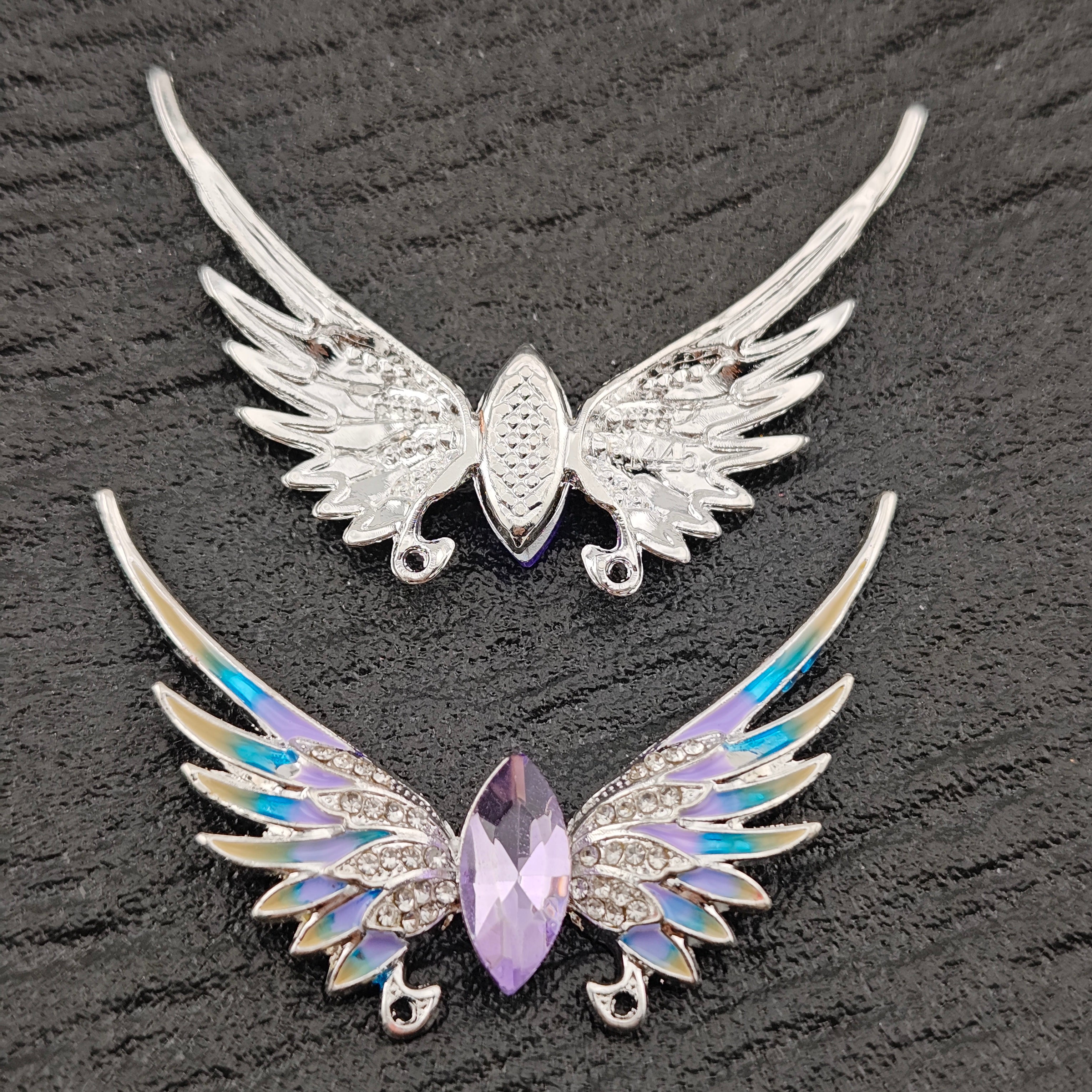 FS2638-Colorful Angel Wings Alloy Charms