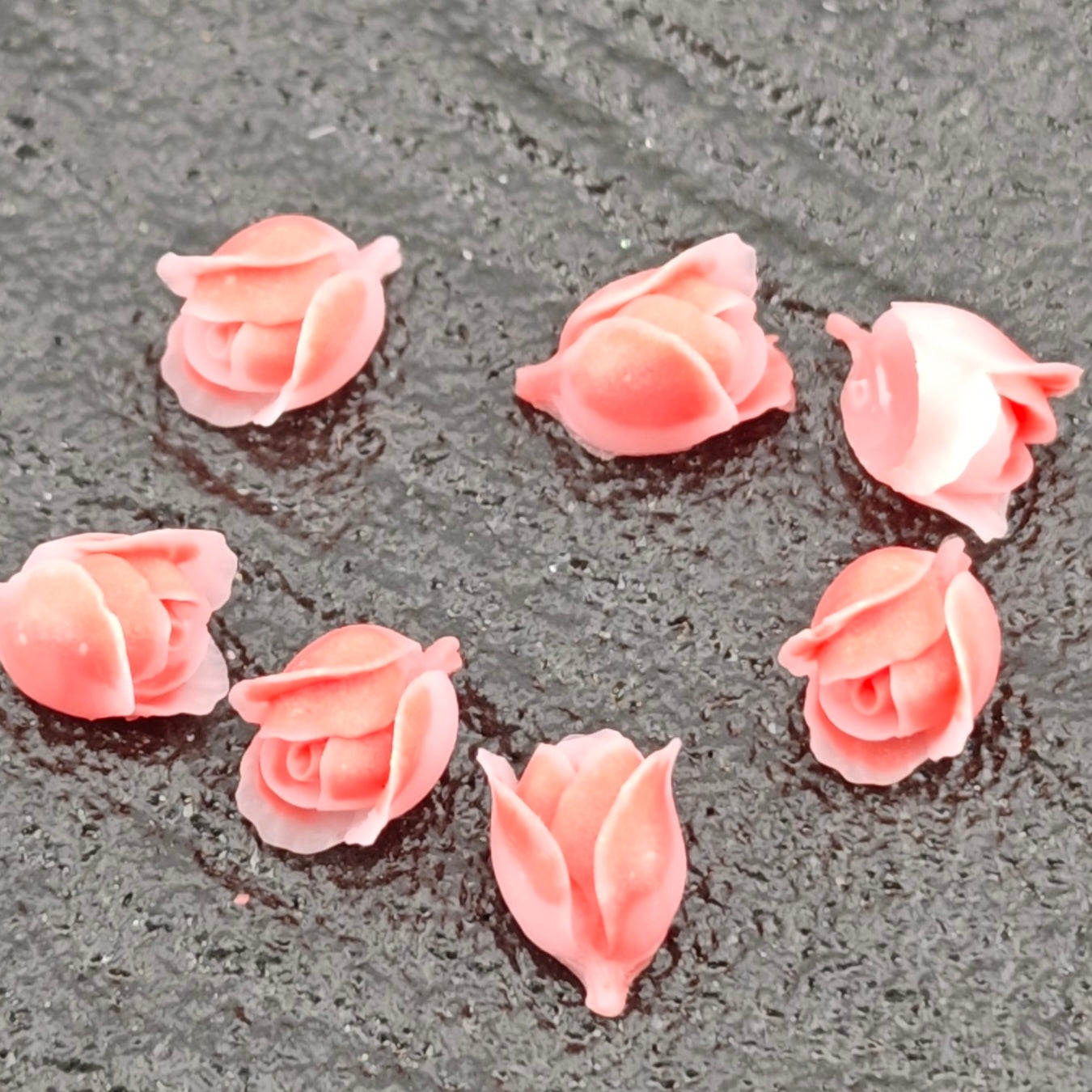 FS2860- 7mm 3D Glowing Rose flower Charms