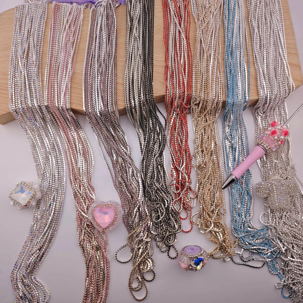 FS1674-1.5mm Diamonds Chain For DIY Making Beads and making Fancy Pens - Zoe DIY Wholesale