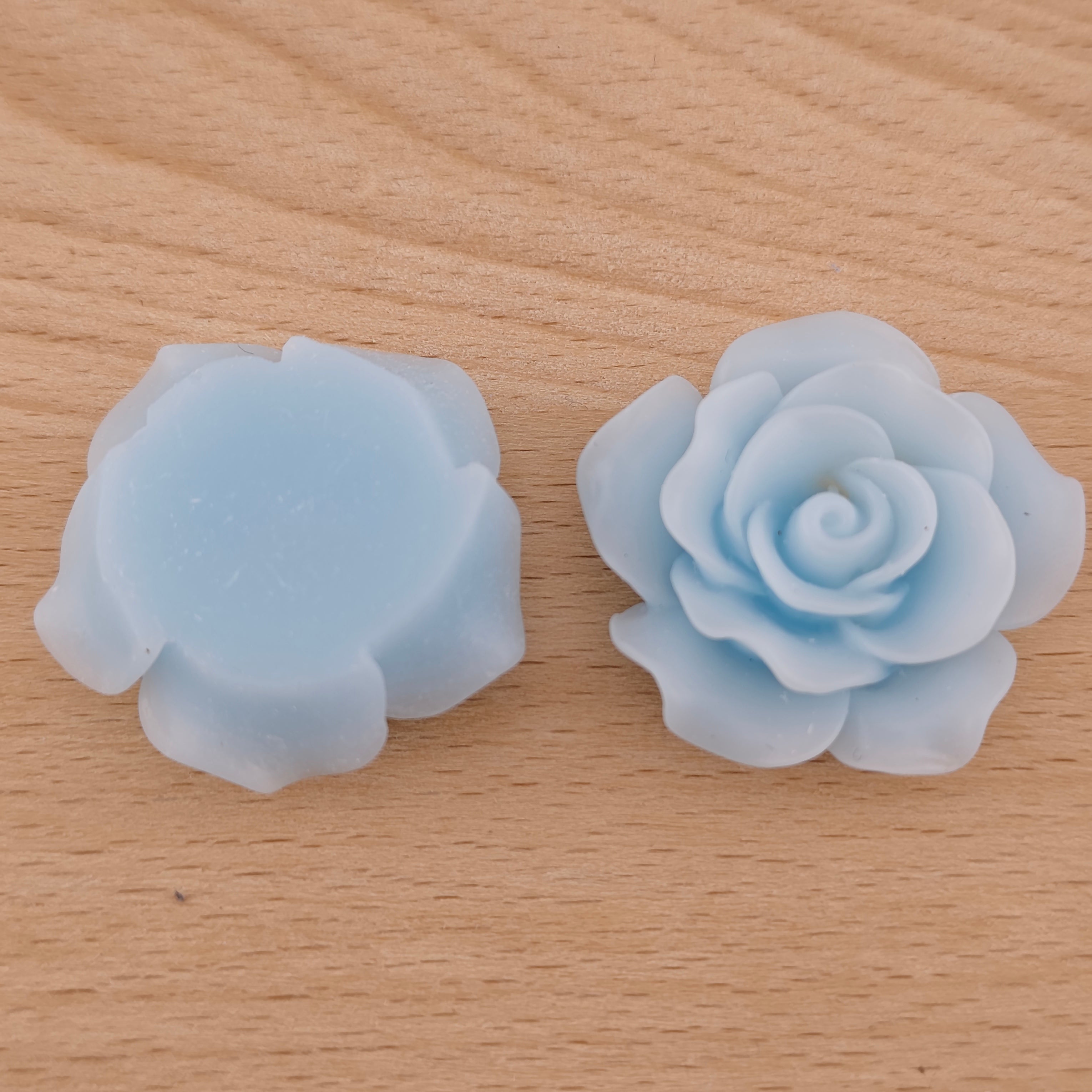 FS1567- 36mm Soild Color Glowing Rose Flower Resin Charms For Making Fancy Beads