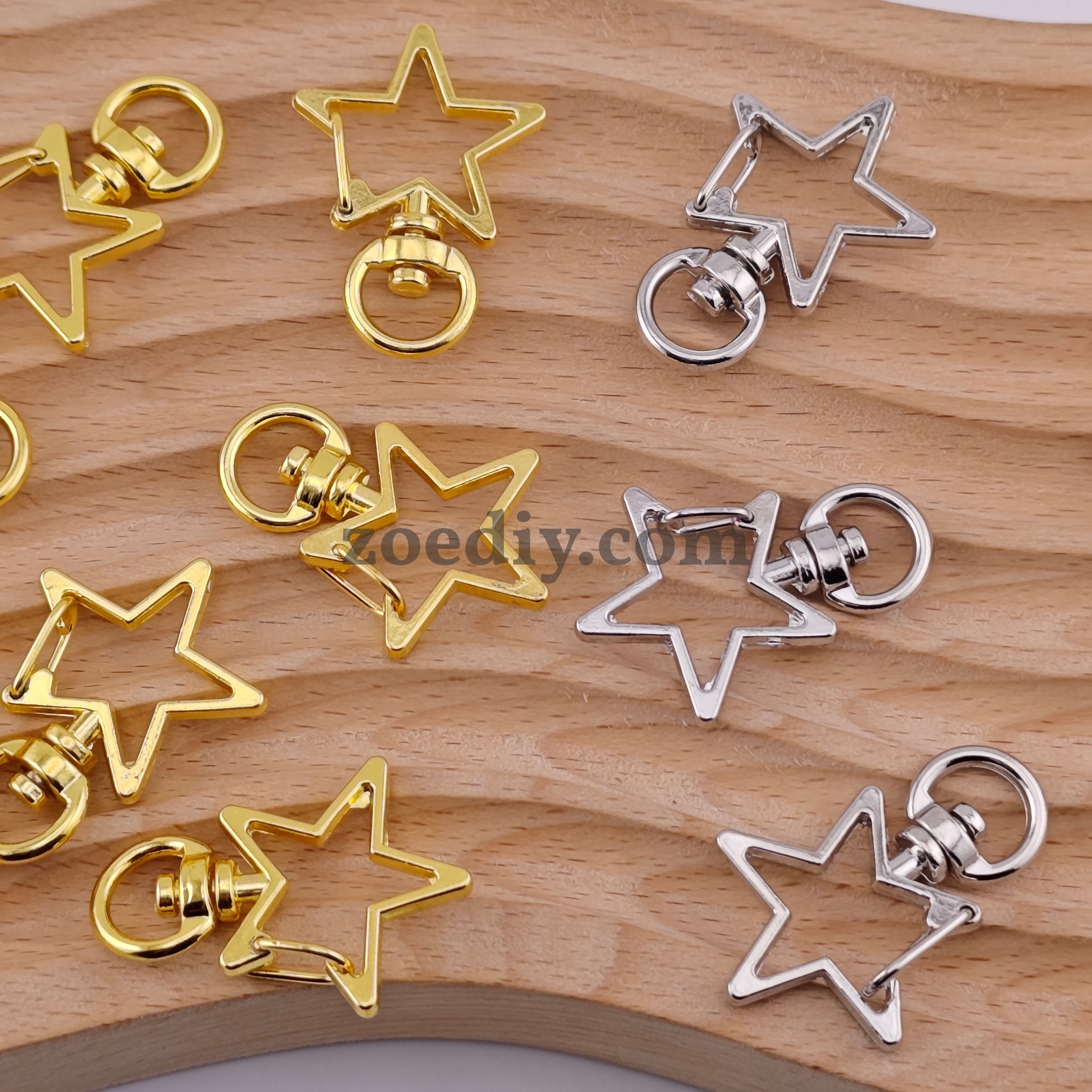 FS1572- 34*24mm Star Keychain Ring For Making KeyChain