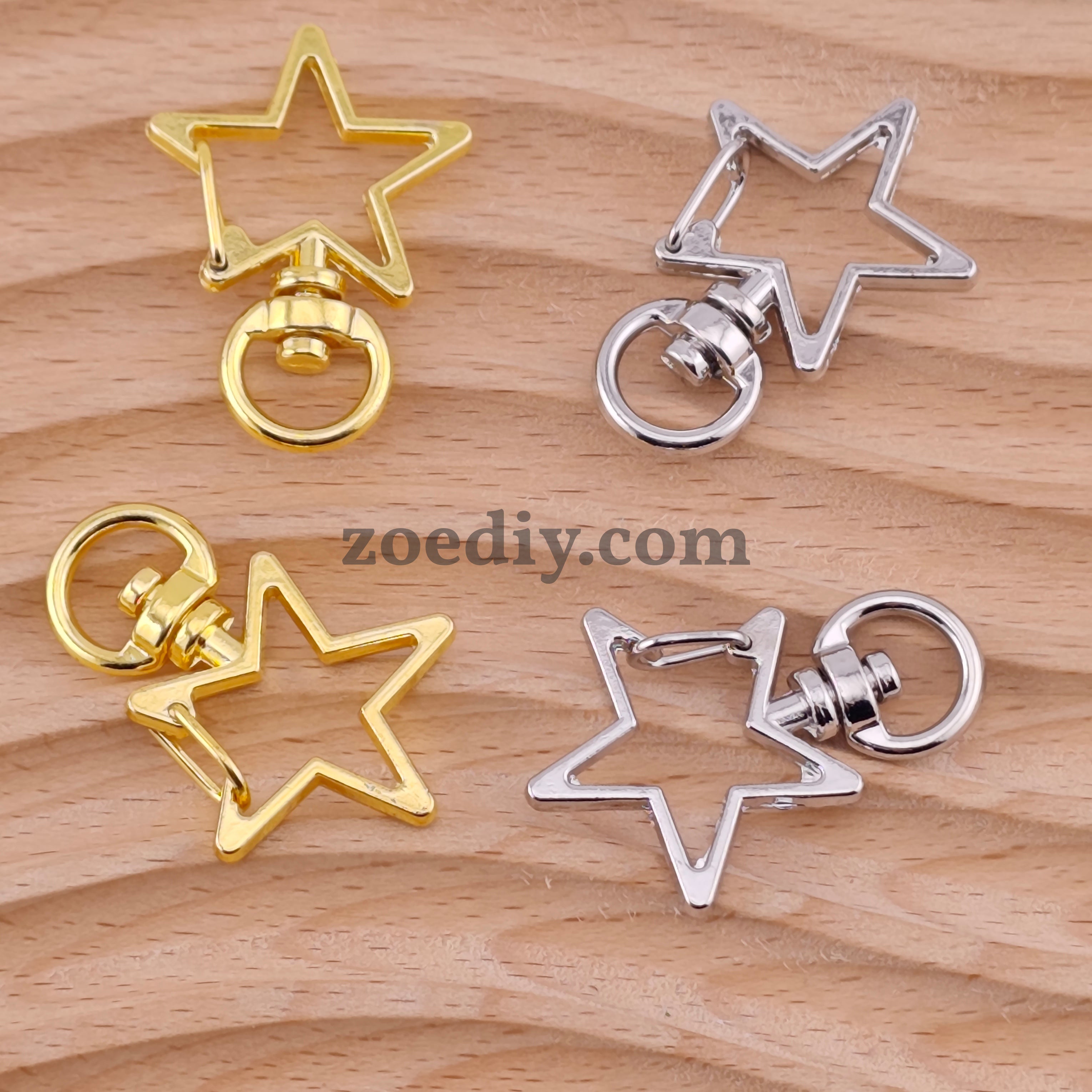 FS1572- 34*24mm Star Keychain Ring For Making KeyChain