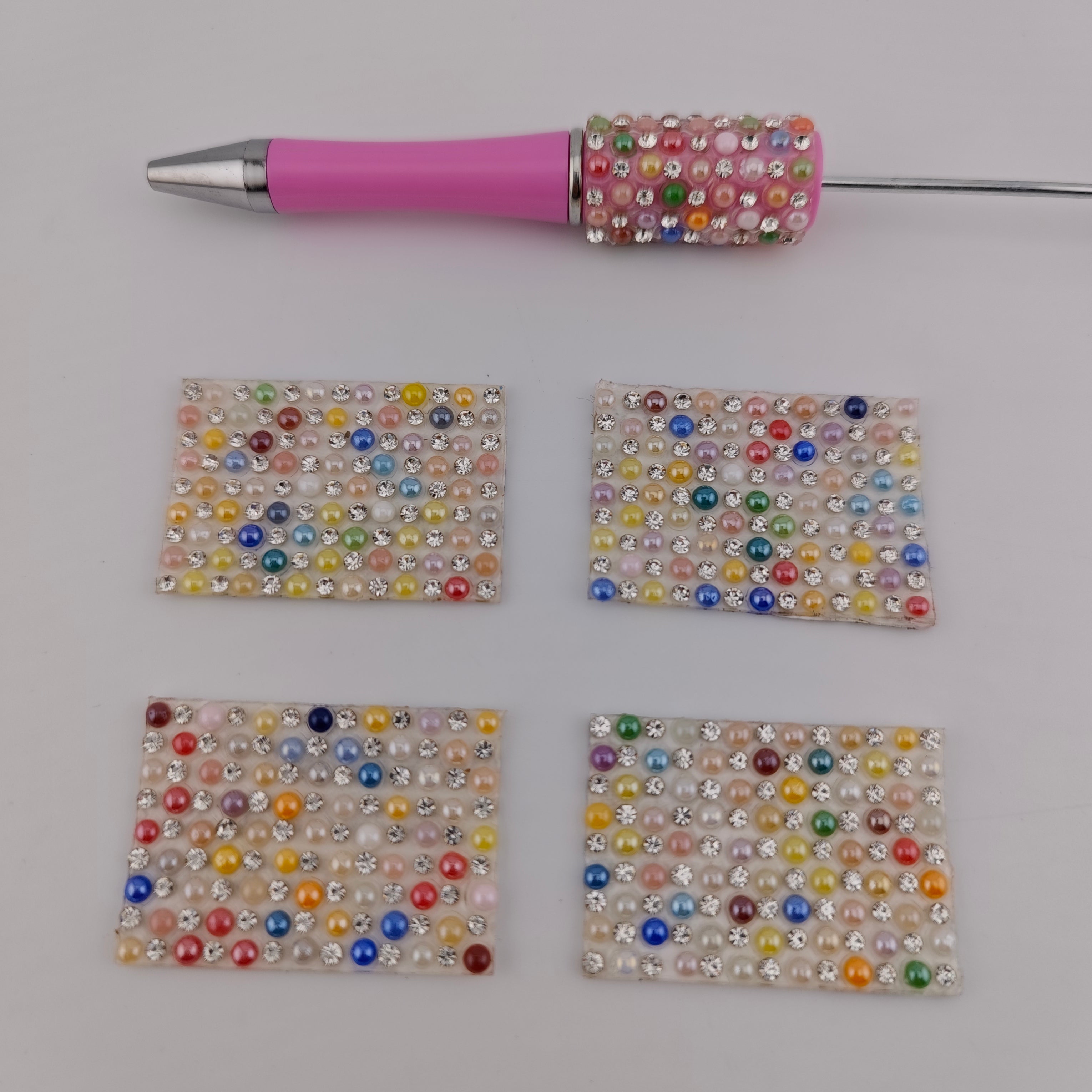 50 Pieces DCP Diamonds and Colorful Pearls Wraps with self-adhesive sticker Fit For My Shop Pens