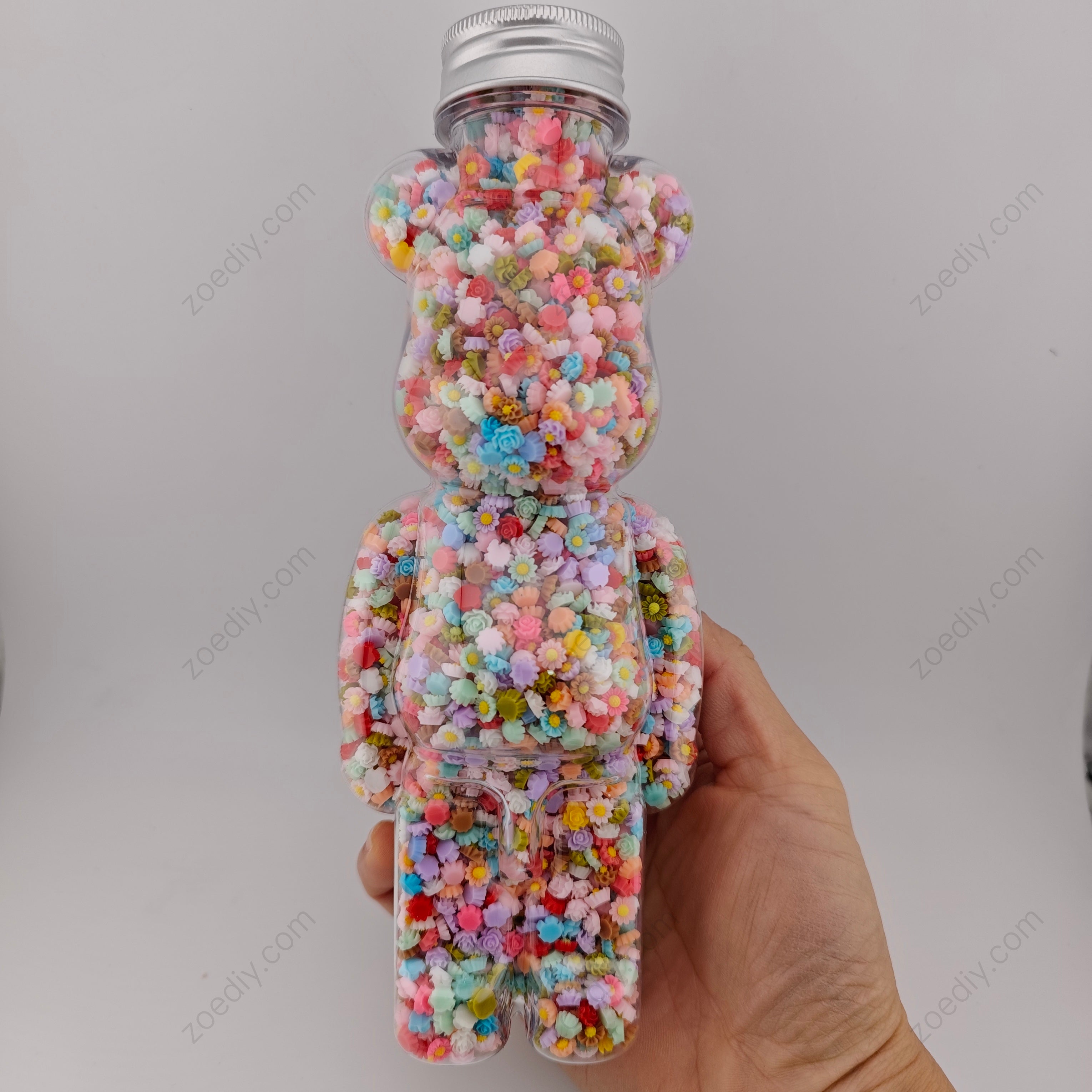 (K995) One Bear Bottle Mixed Color Resin Mini Flower ( about 5000 PCS flower)