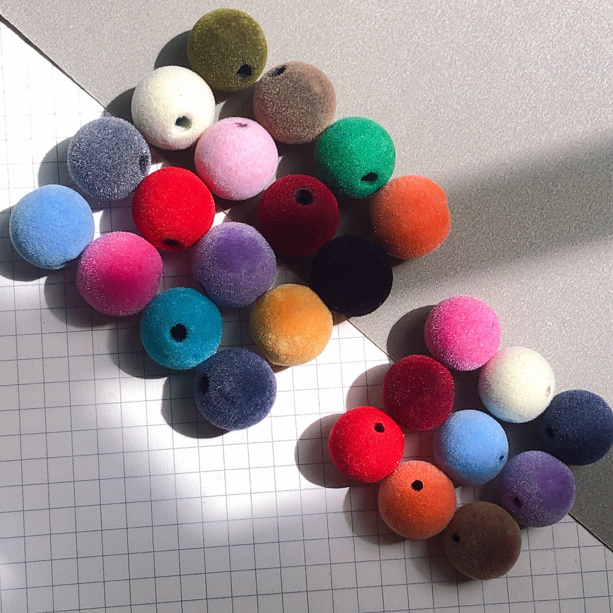 FS0051- 16mm Flocked Beads fit for pens