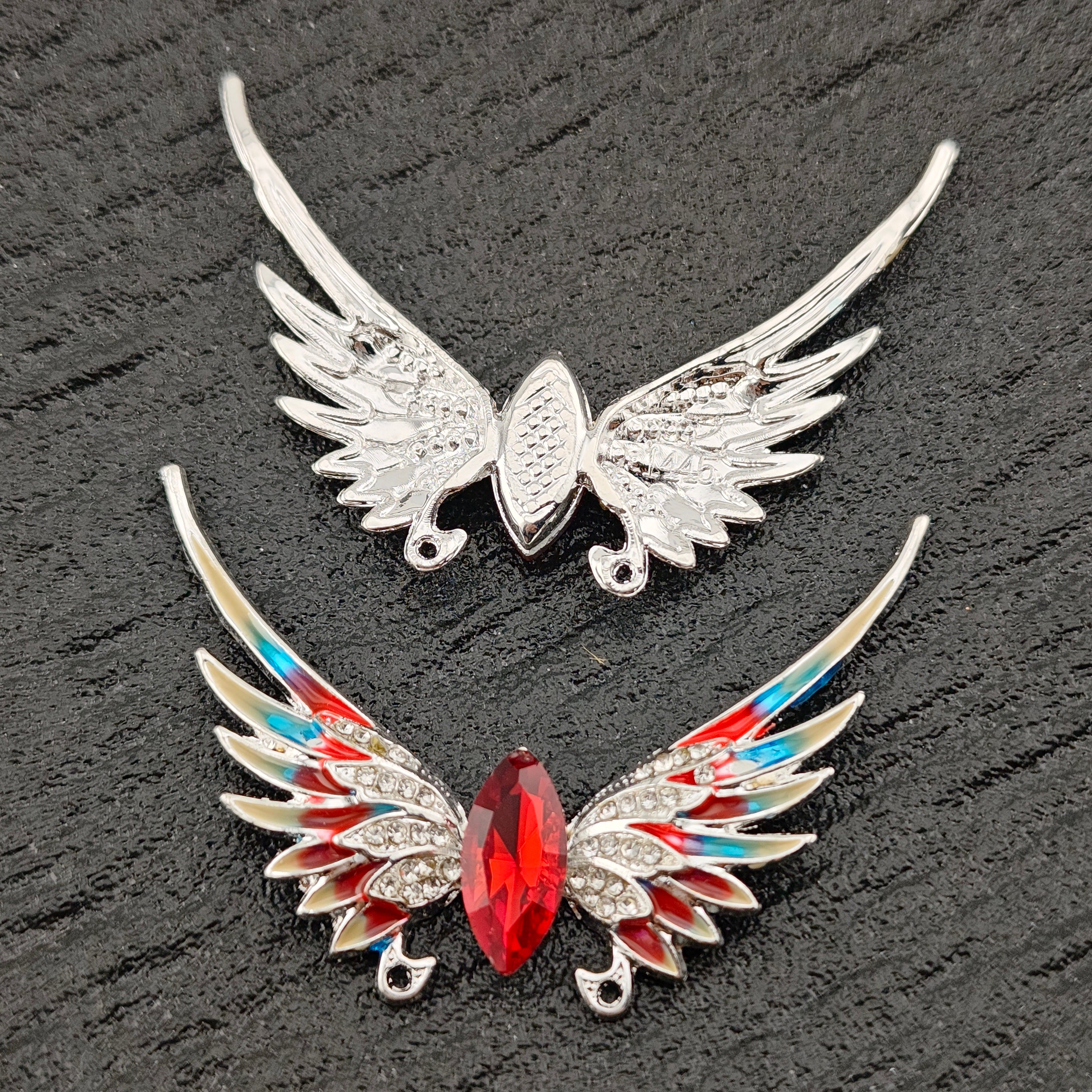 FS2638-Colorful Angel Wings Alloy Charms