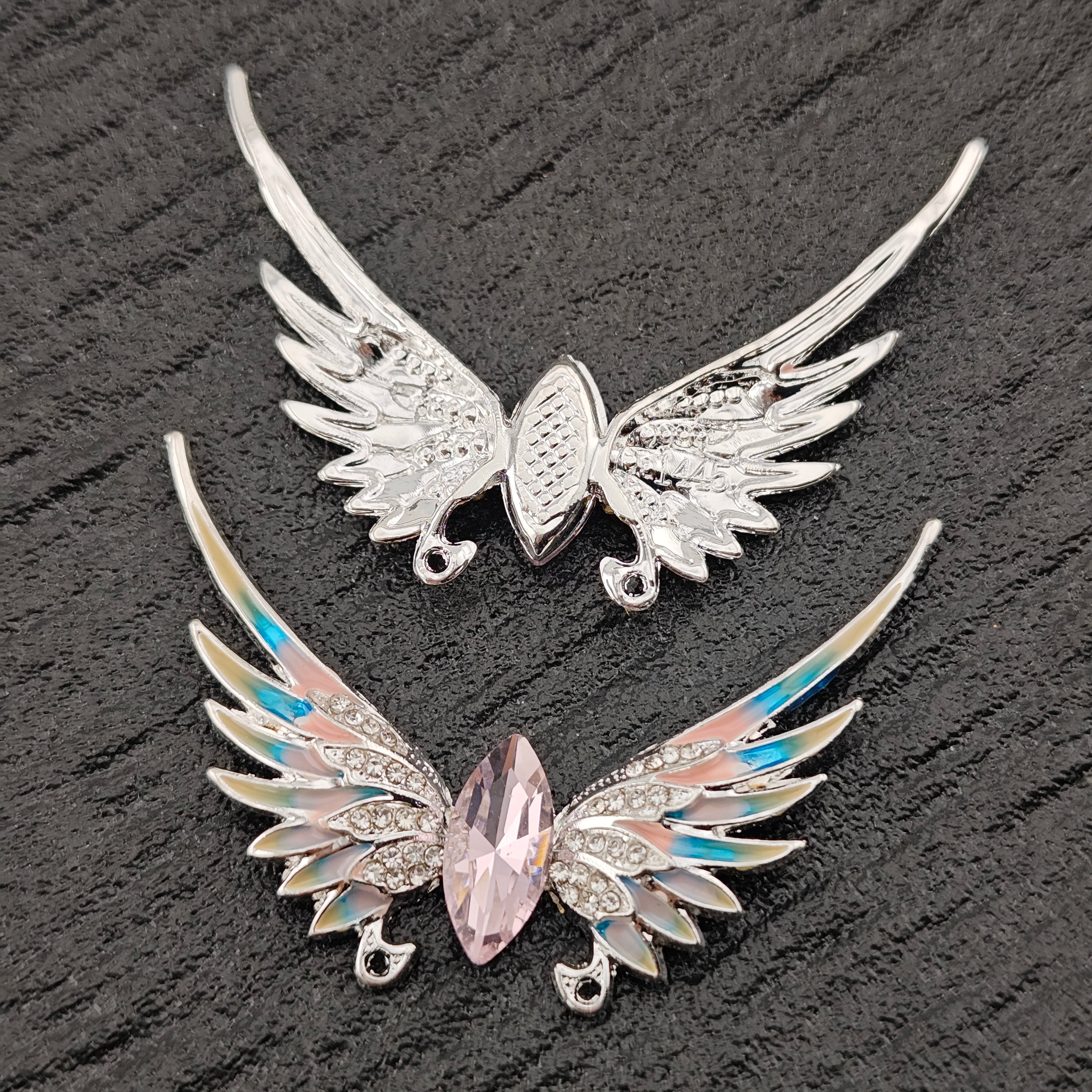 FS2638-Colorful Angel Wings Alloy Charms