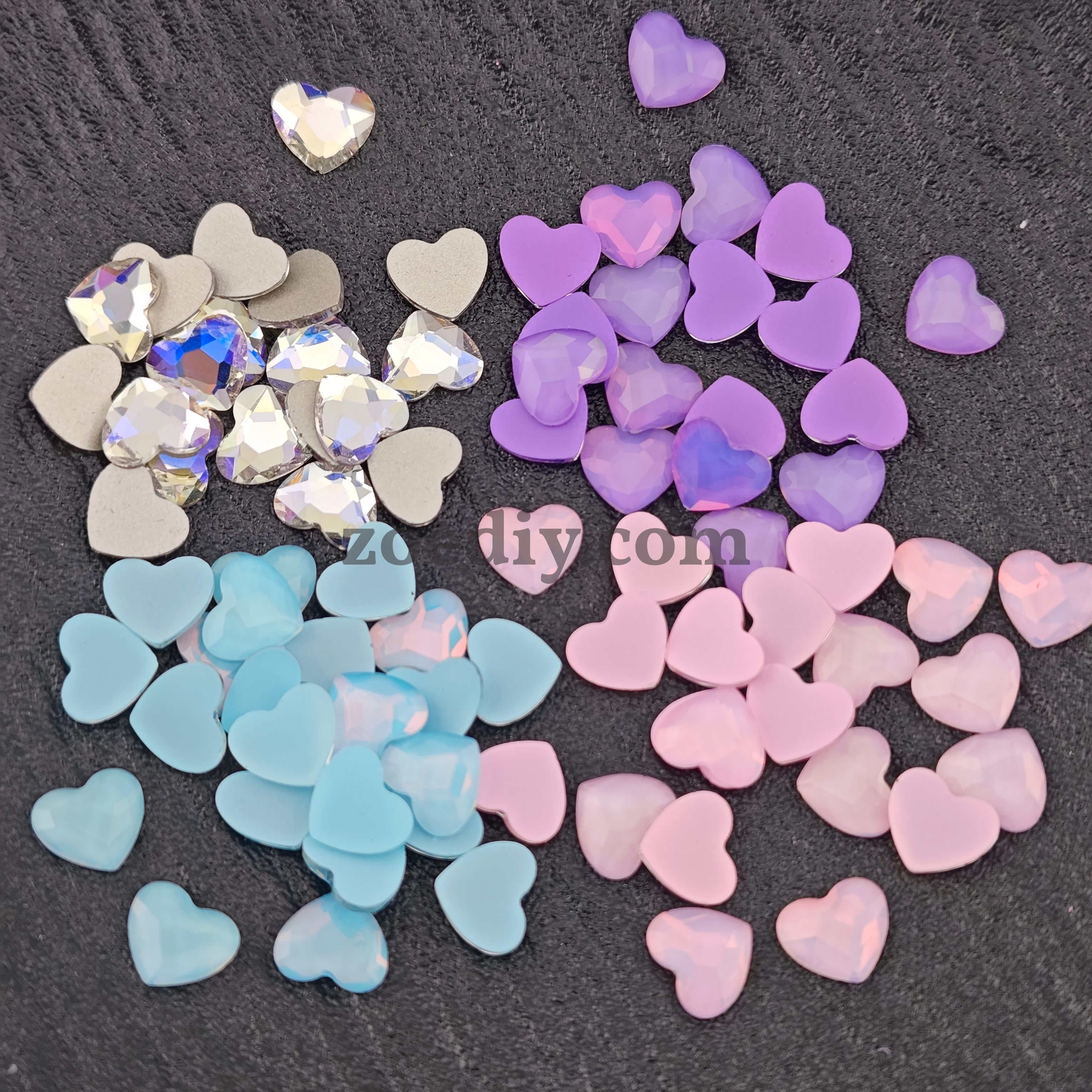 FS1437- 8*10mm Flat Bottom Heart Crystal For making fancy beads