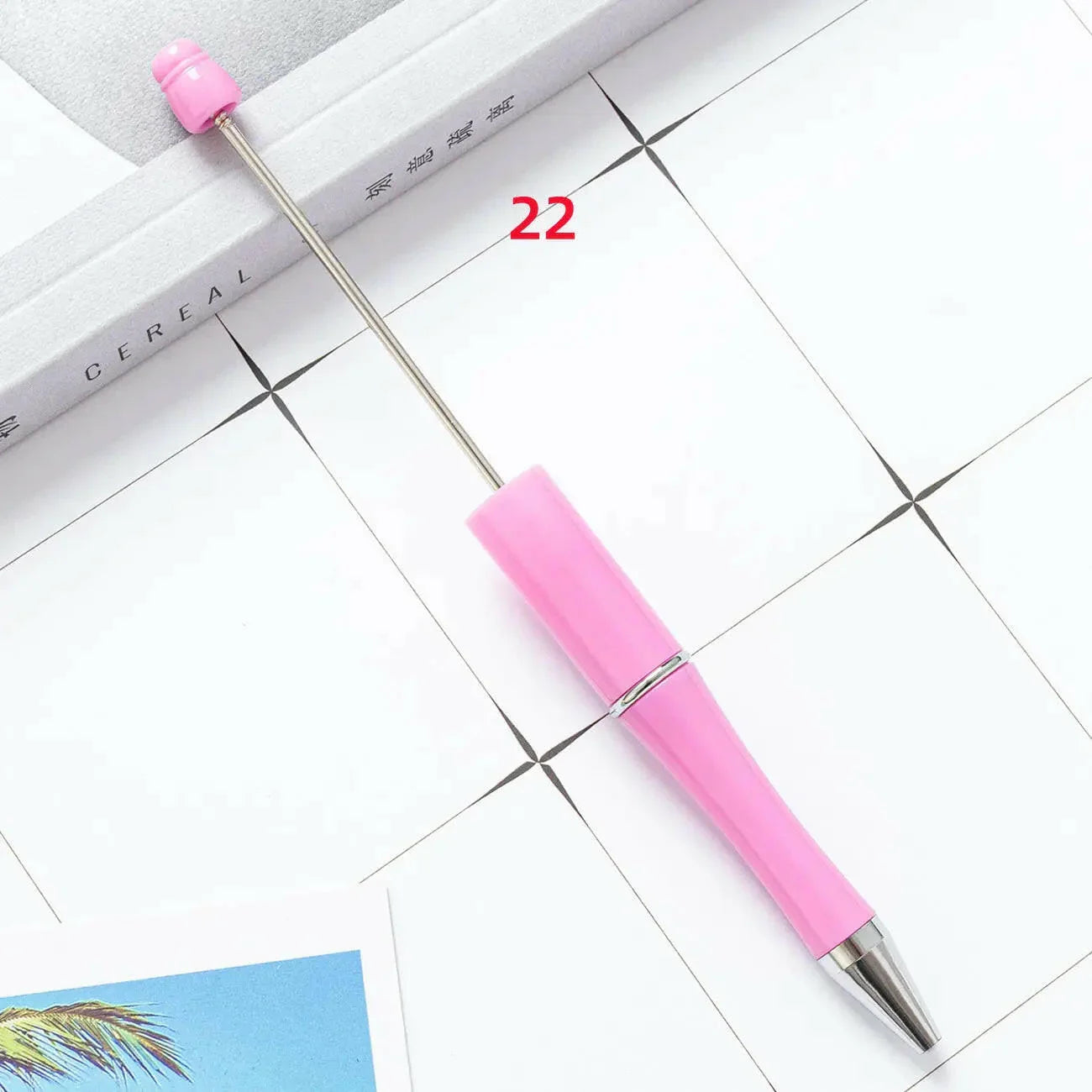 FS2342- Solid Color Plastic beadable Pens -PensZoe DIY Wholesale