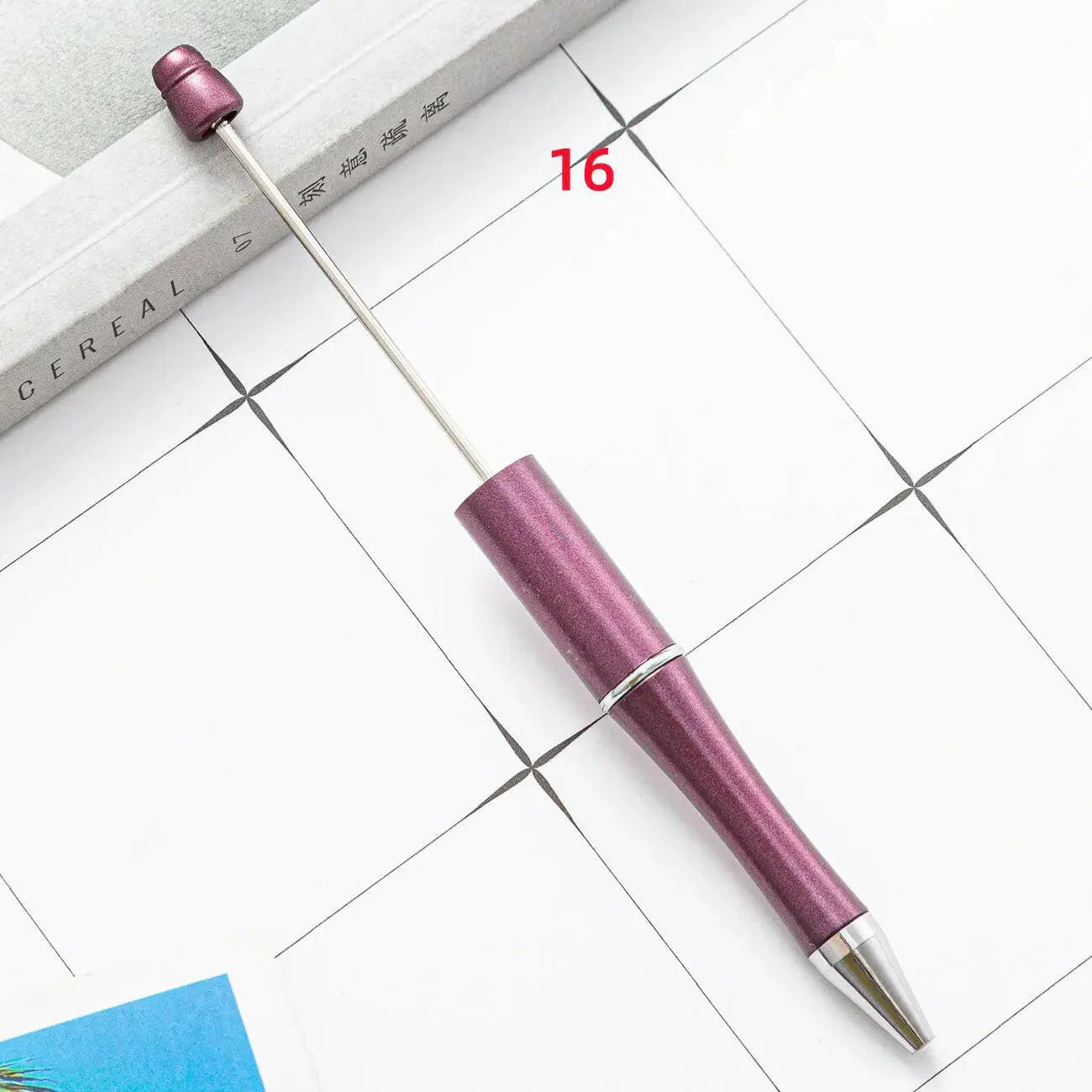 FS2342- Solid Color Plastic beadable Pens -PensZoe DIY Wholesale