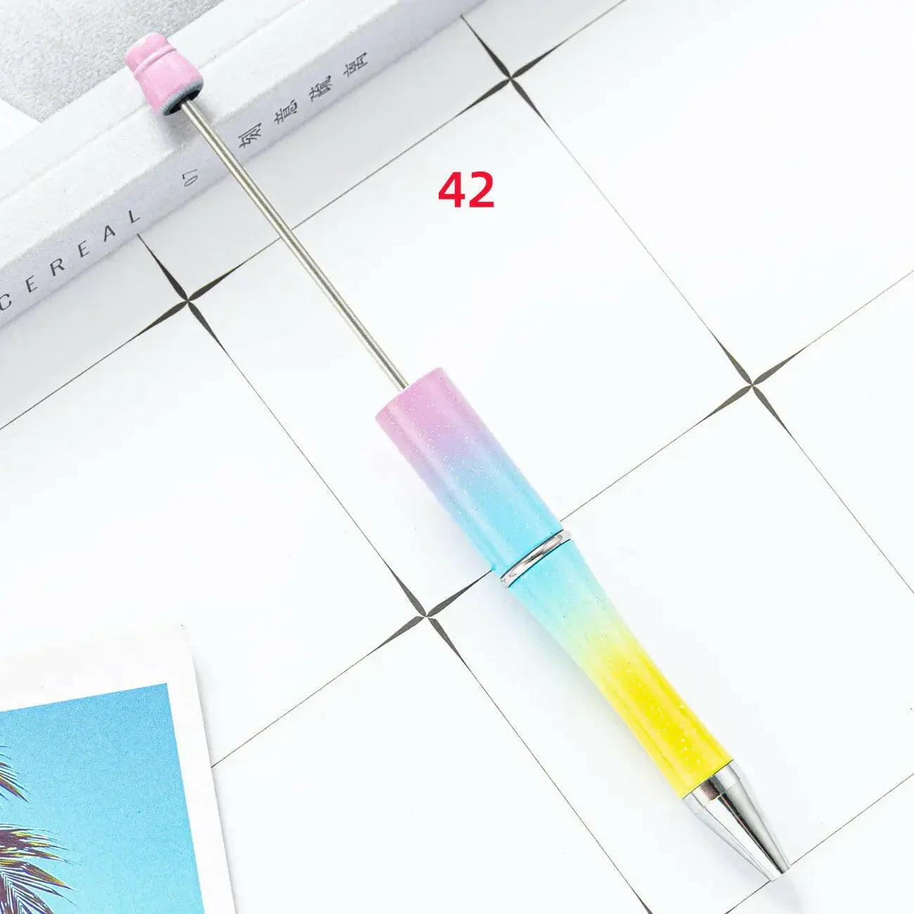 FS2342- Solid Color Plastic beadable Pens -PensZoe DIY Wholesale