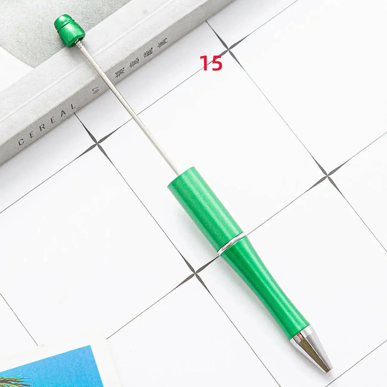FS2342- Solid Color Plastic beadable Pens -PensZoe DIY Wholesale