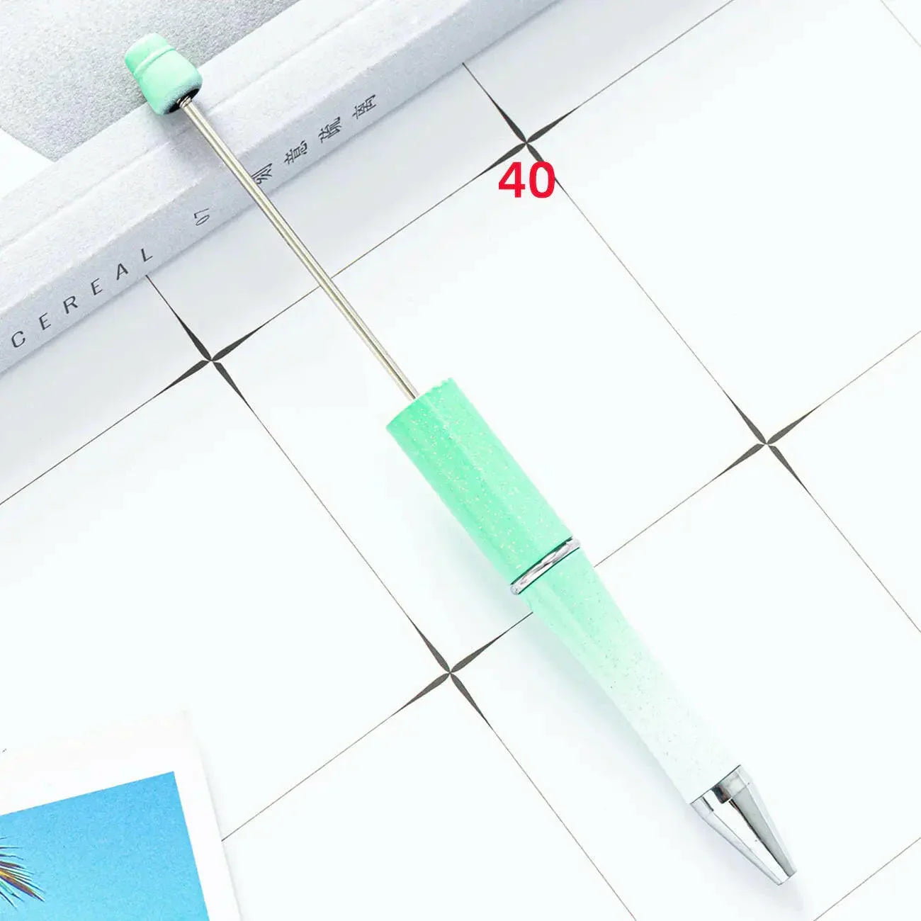 FS2342- Solid Color Plastic beadable Pens -PensZoe DIY Wholesale