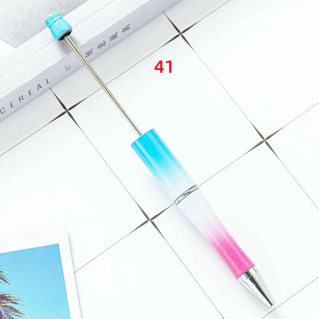 FS2342- Solid Color Plastic beadable Pens -PensZoe DIY Wholesale