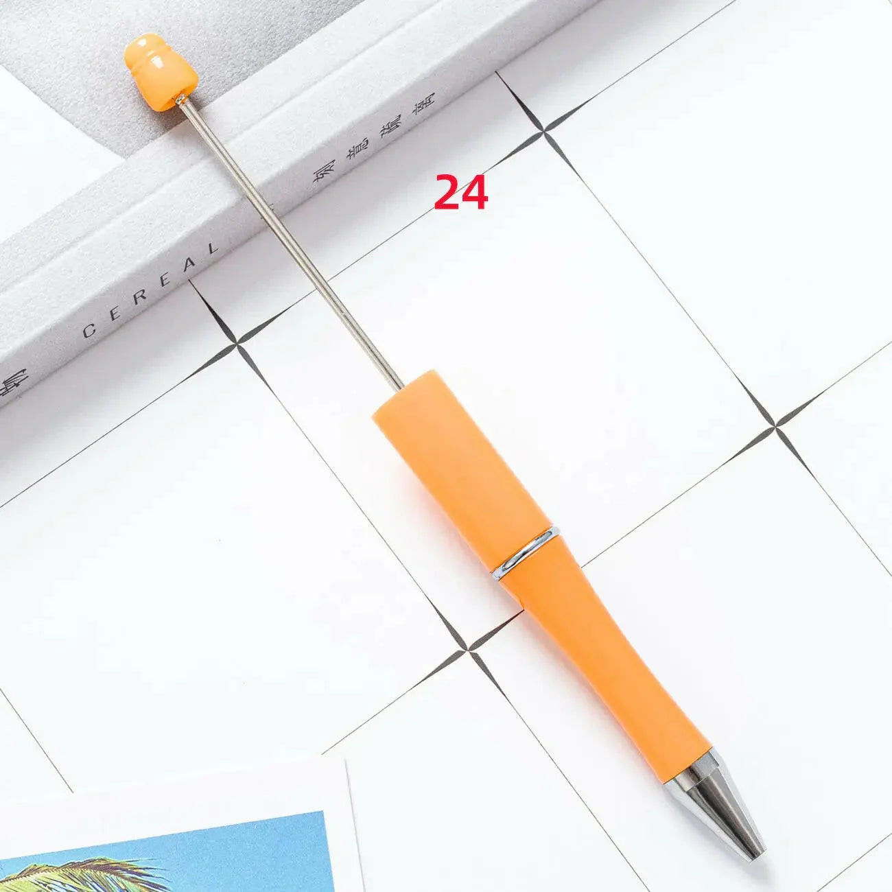 FS2342- Solid Color Plastic beadable Pens -PensZoe DIY Wholesale