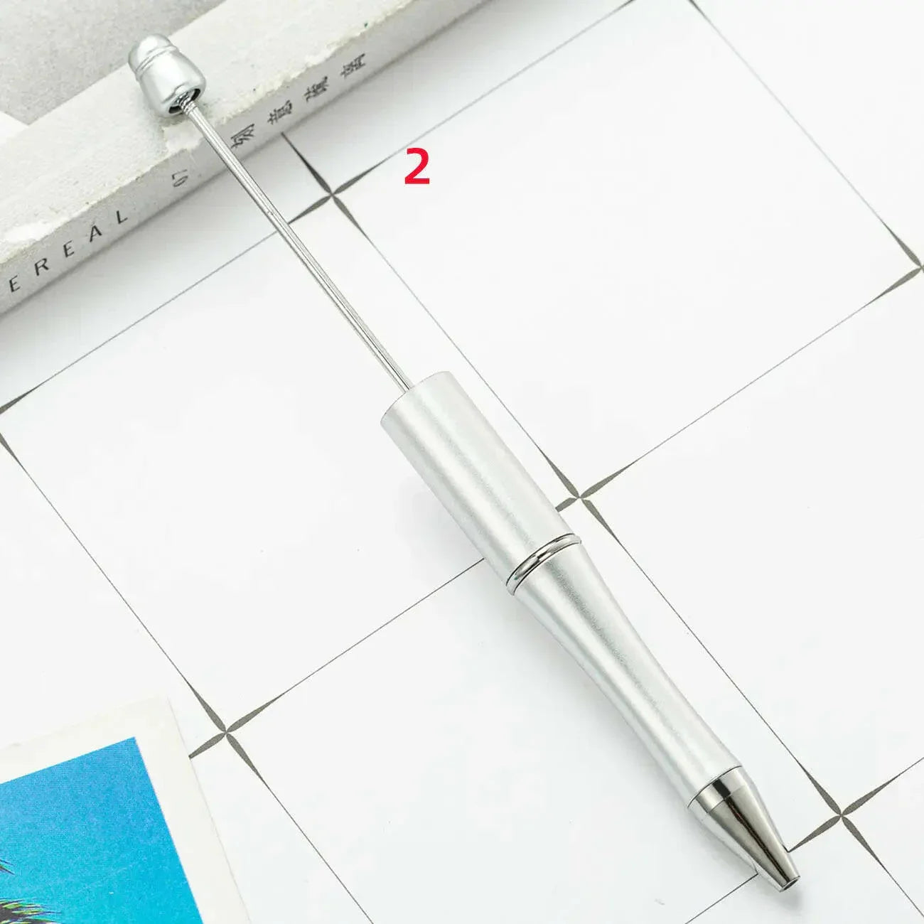 FS2342- Solid Color Plastic beadable Pens -PensZoe DIY Wholesale