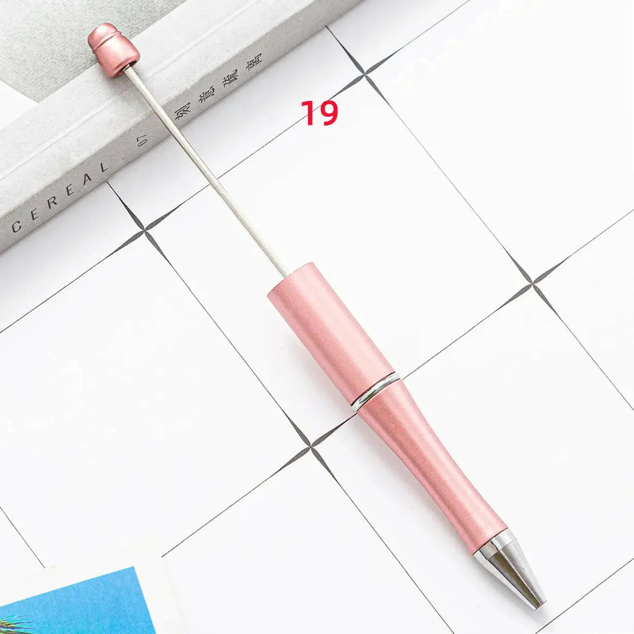 FS2342- Solid Color Plastic beadable Pens -PensZoe DIY Wholesale