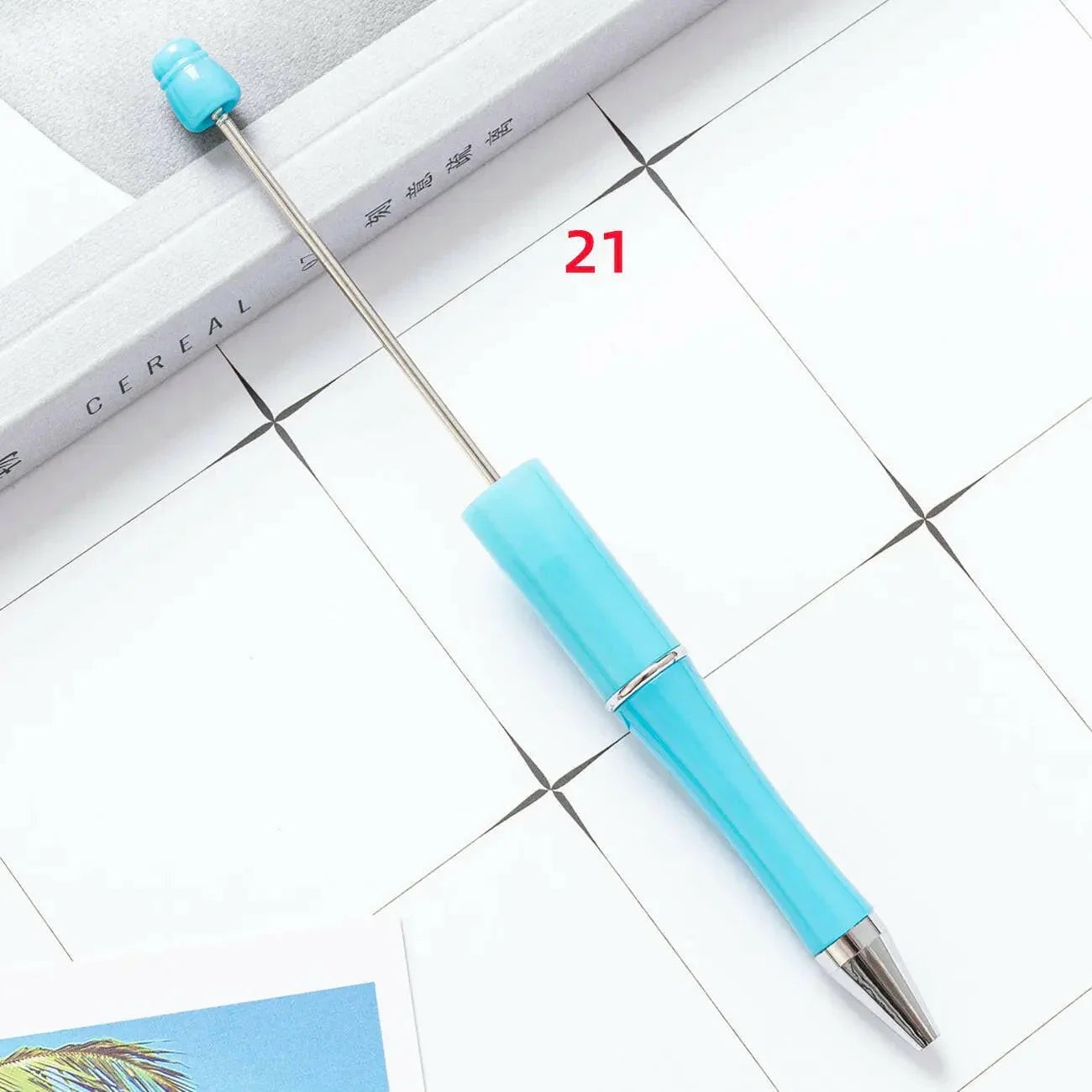 FS2342- Solid Color Plastic beadable Pens -PensZoe DIY Wholesale