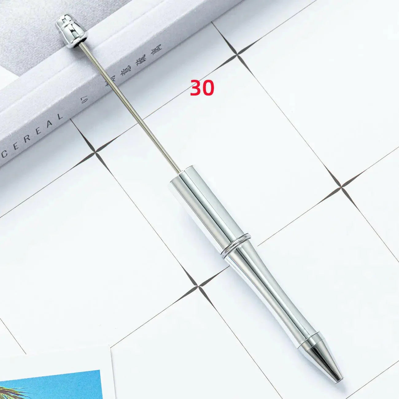 FS2342- Solid Color Plastic beadable Pens -PensZoe DIY Wholesale
