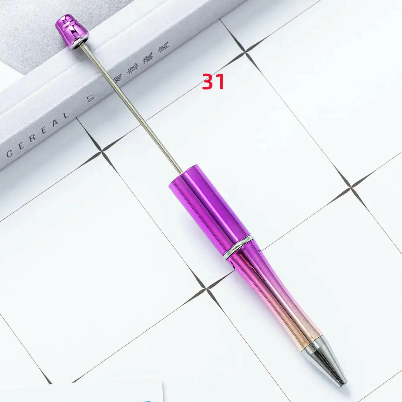 FS2342- Solid Color Plastic beadable Pens -PensZoe DIY Wholesale