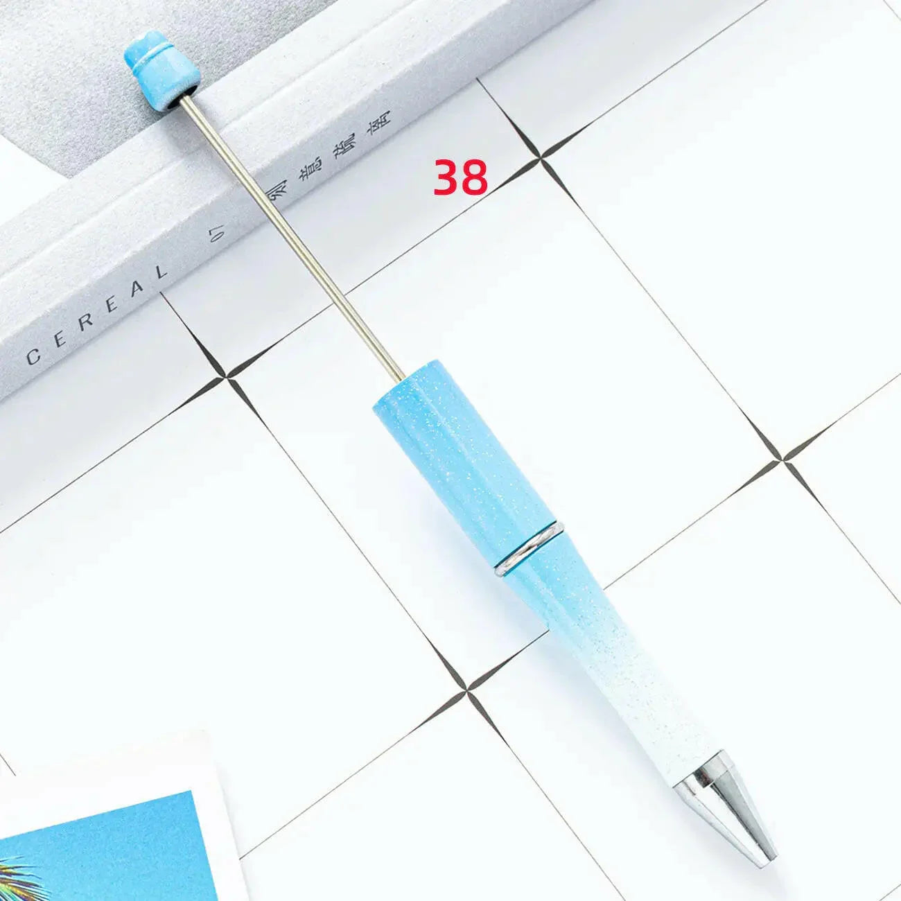 FS2342- Solid Color Plastic beadable Pens -PensZoe DIY Wholesale