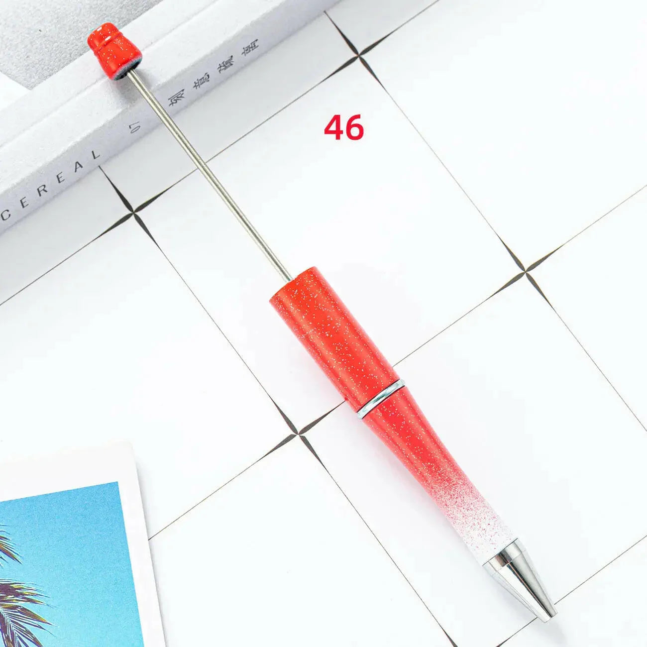 FS2342- Solid Color Plastic beadable Pens -PensZoe DIY Wholesale