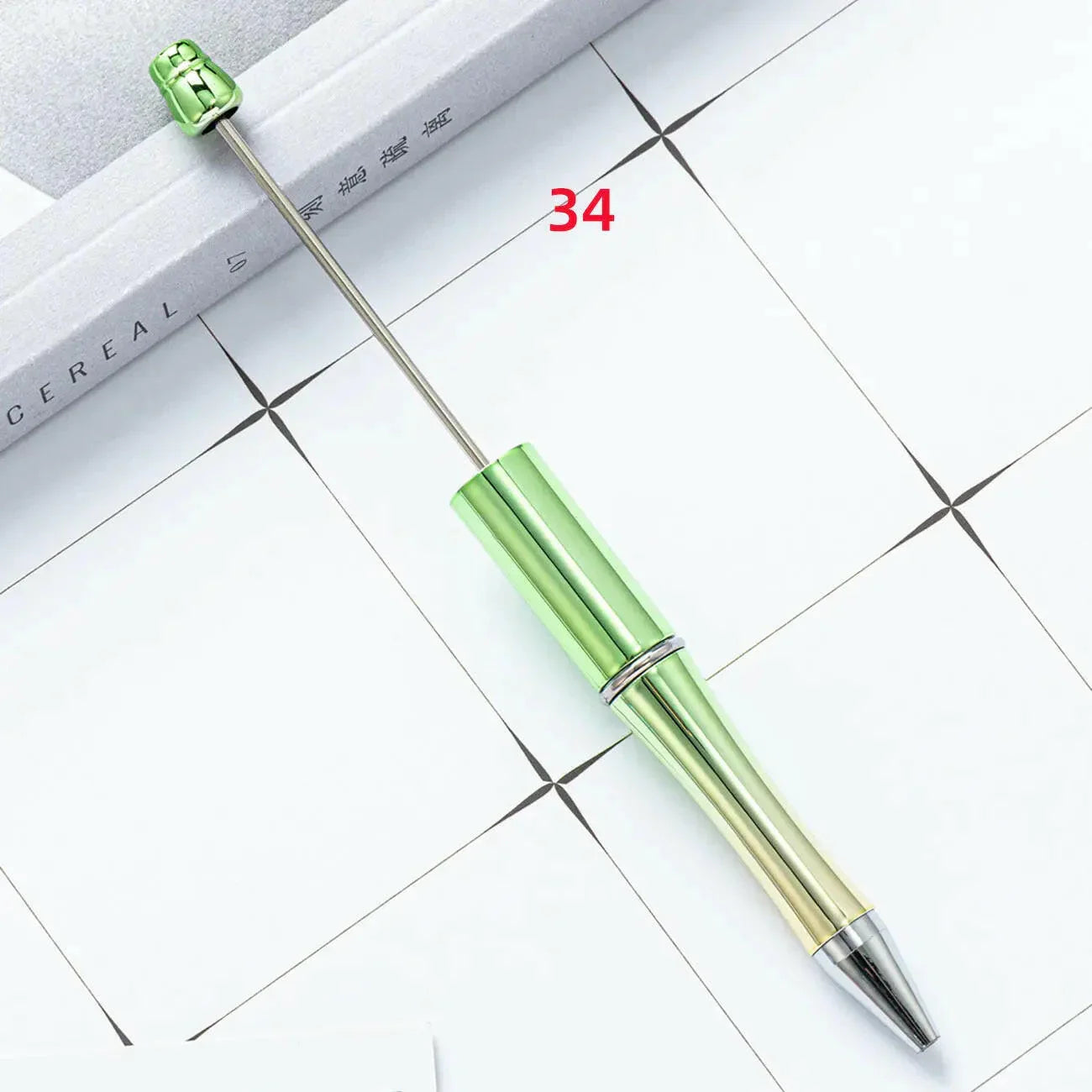 FS2342- Solid Color Plastic beadable Pens -PensZoe DIY Wholesale