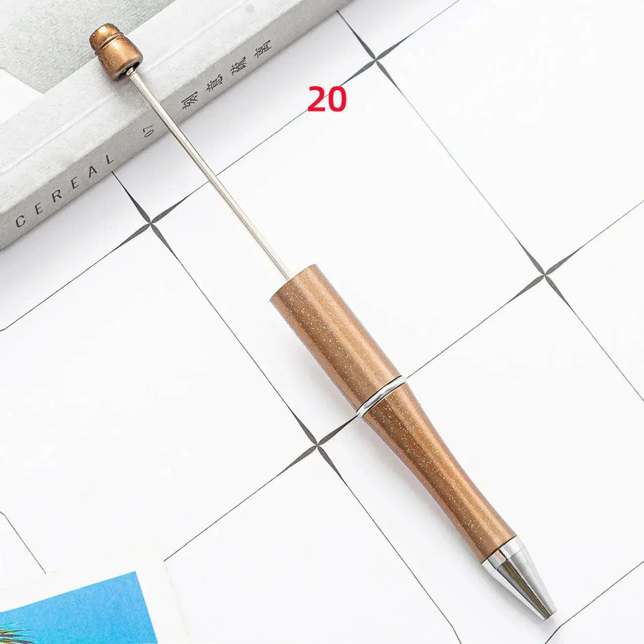 FS2342- Solid Color Plastic beadable Pens -PensZoe DIY Wholesale