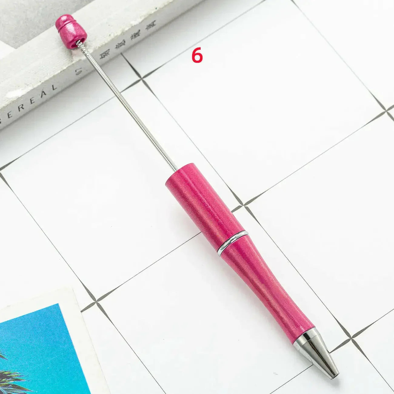 FS2342- Solid Color Plastic beadable Pens -PensZoe DIY Wholesale