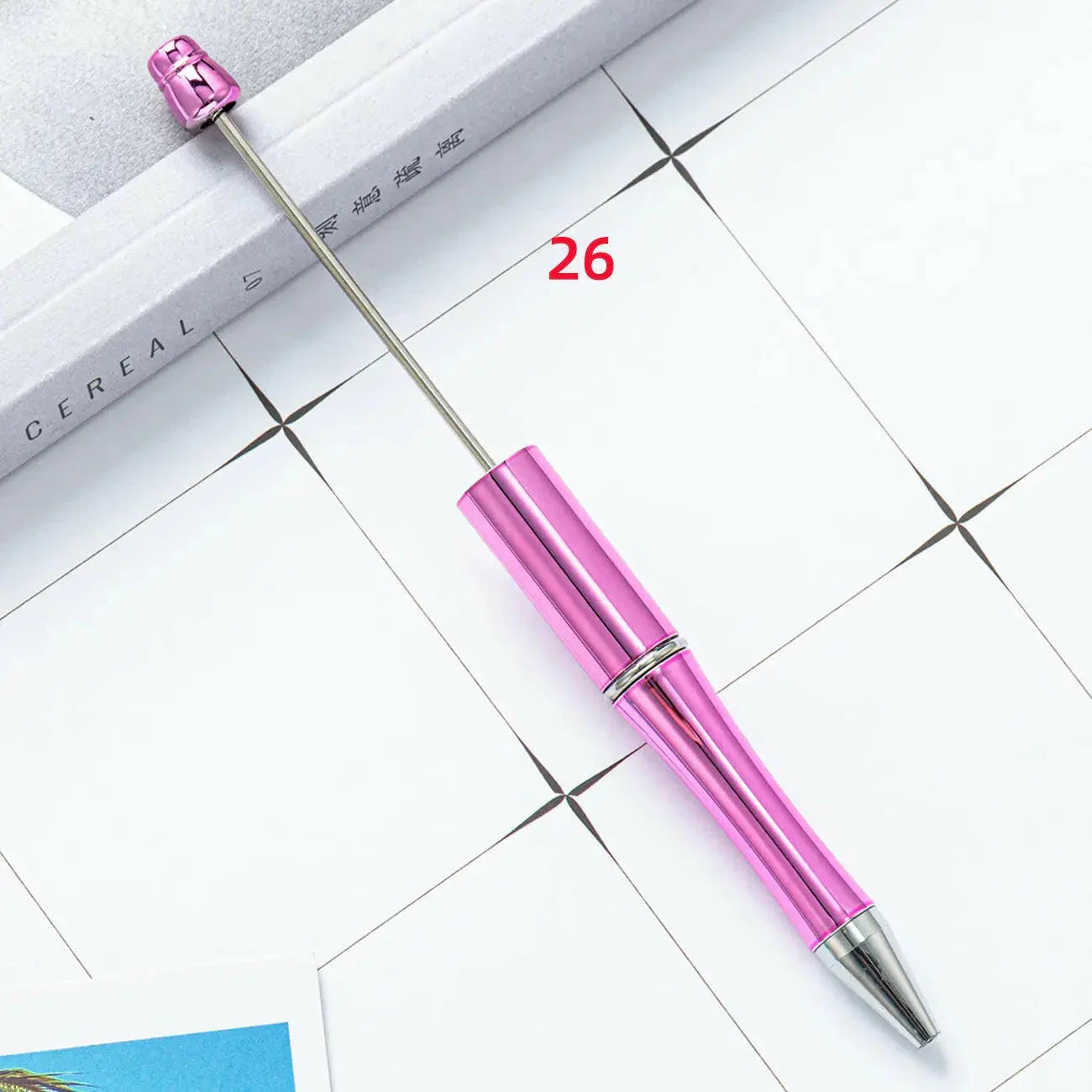 FS2342- Solid Color Plastic beadable Pens -PensZoe DIY Wholesale
