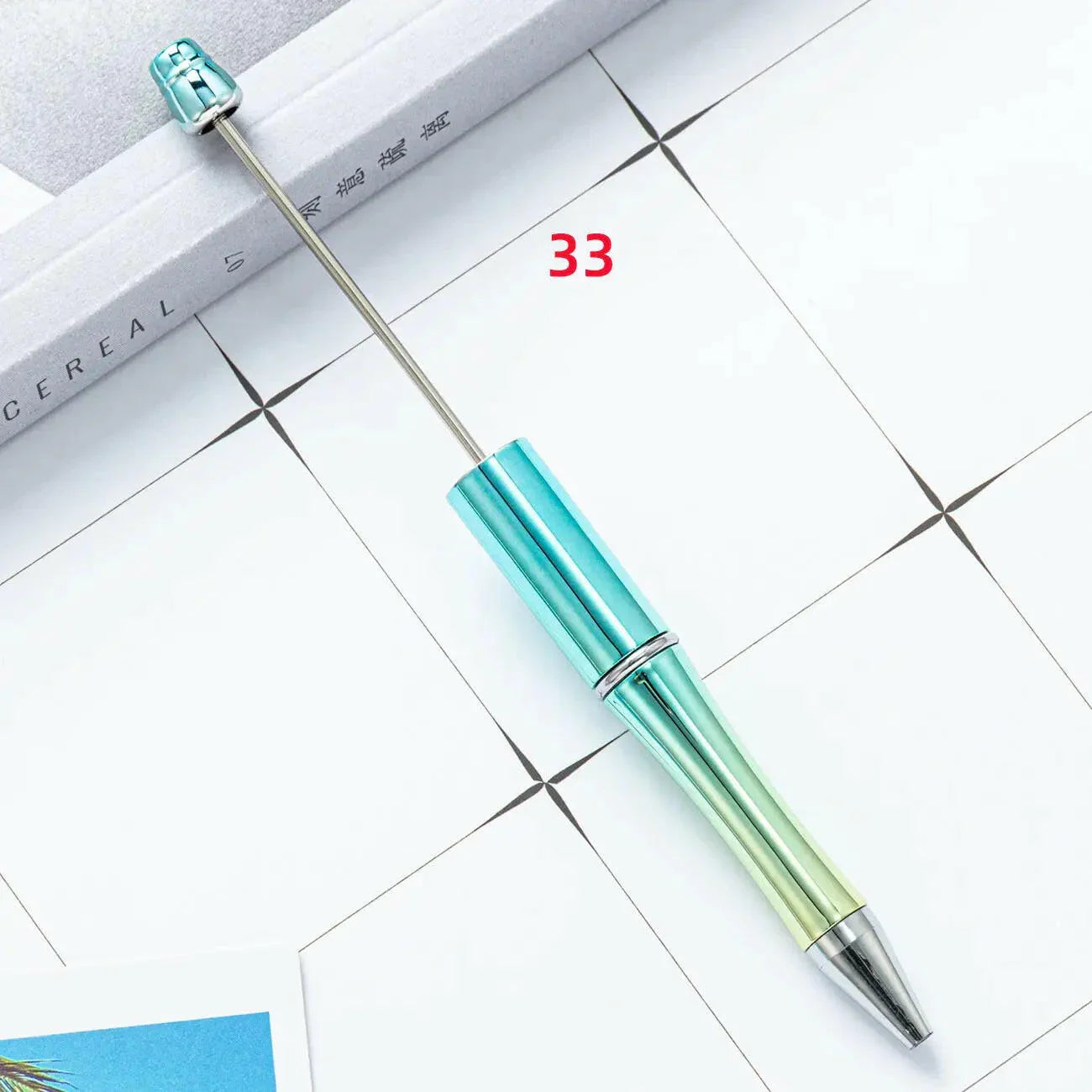 FS2342- Solid Color Plastic beadable Pens -PensZoe DIY Wholesale