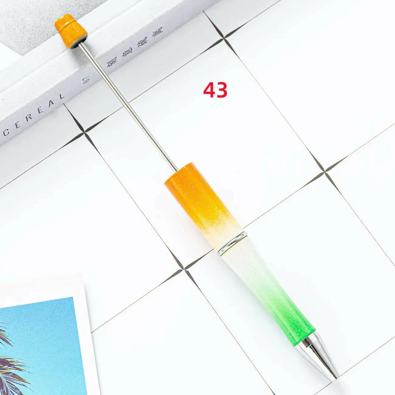 FS2342- Solid Color Plastic beadable Pens -PensZoe DIY Wholesale