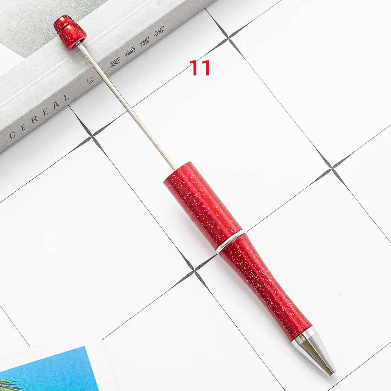 FS2342- Solid Color Plastic beadable Pens -PensZoe DIY Wholesale