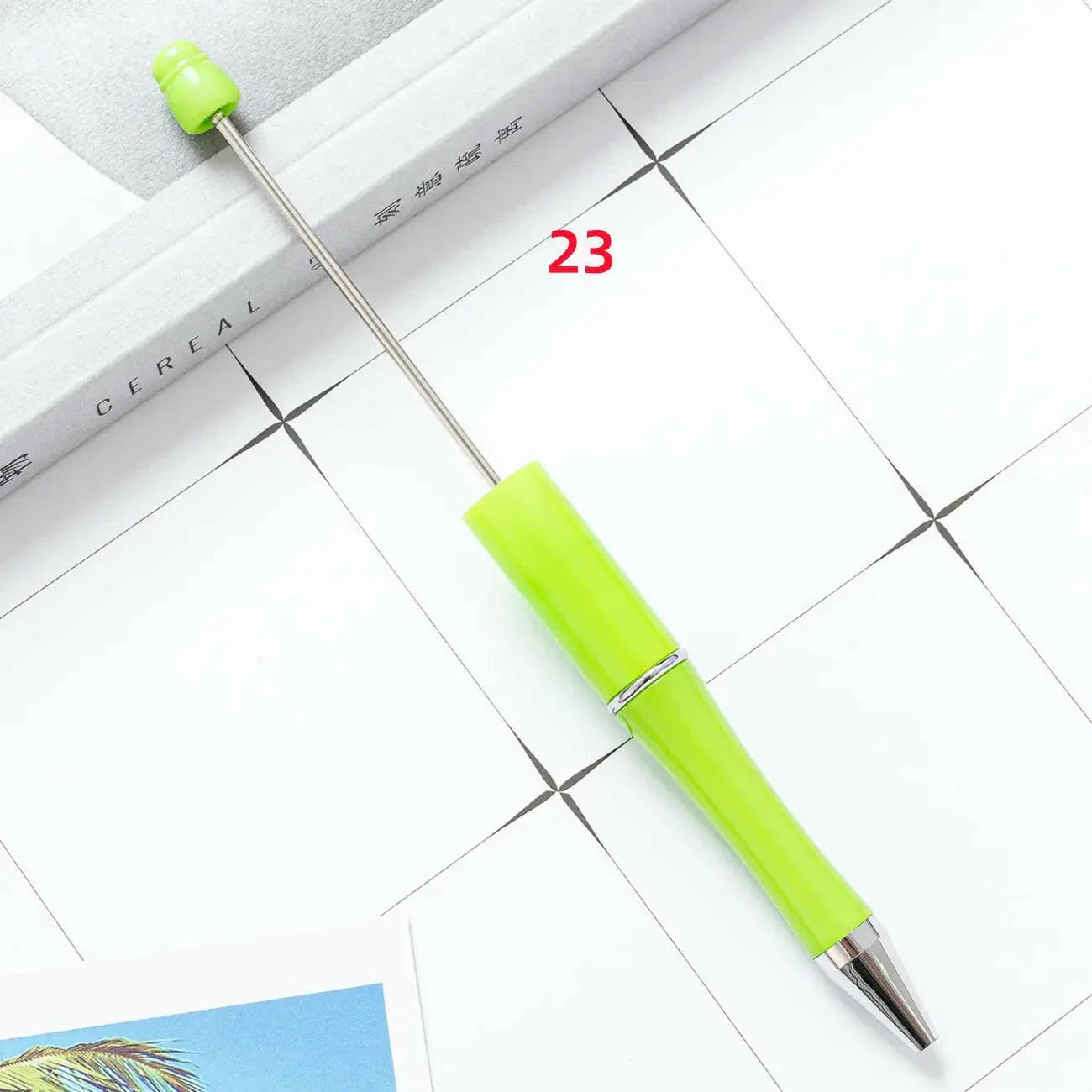FS2342- Solid Color Plastic beadable Pens -PensZoe DIY Wholesale
