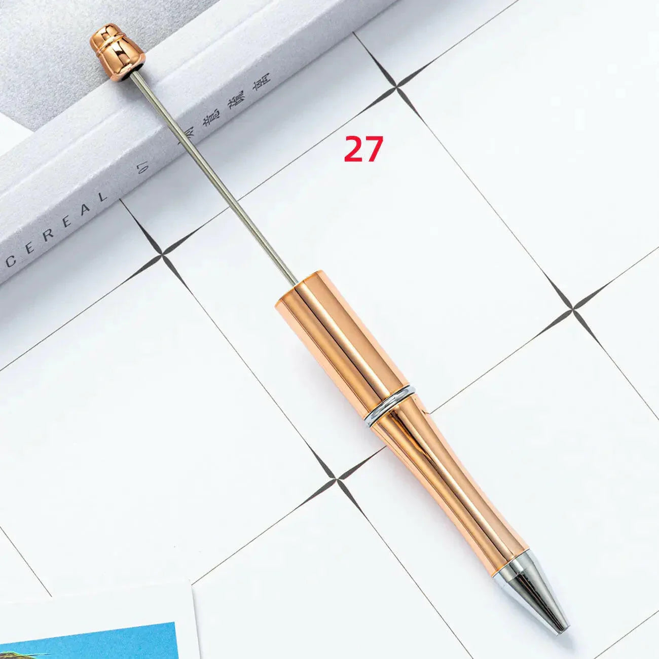 FS2342- Solid Color Plastic beadable Pens -PensZoe DIY Wholesale